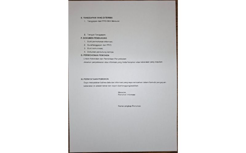 Formulir Keberatan 2